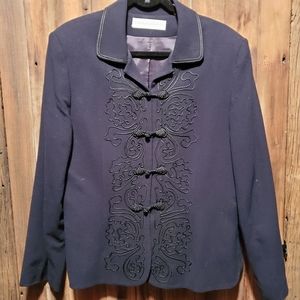 Valerie Stevens Military trim jacket, navy size 14